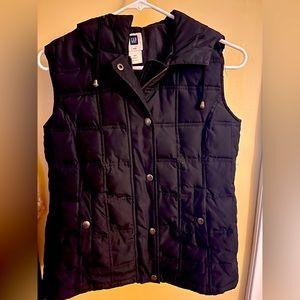 Black Gap Vest with Hood